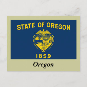 vlag van Oregon Briefkaart