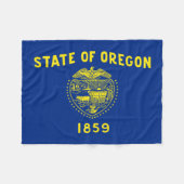vlag van Oregon Fleece Deken (Voorkant (Horizontaal))