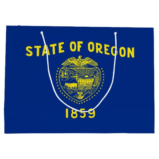 vlag van Oregon Groot Cadeauzakje (Achterkant)