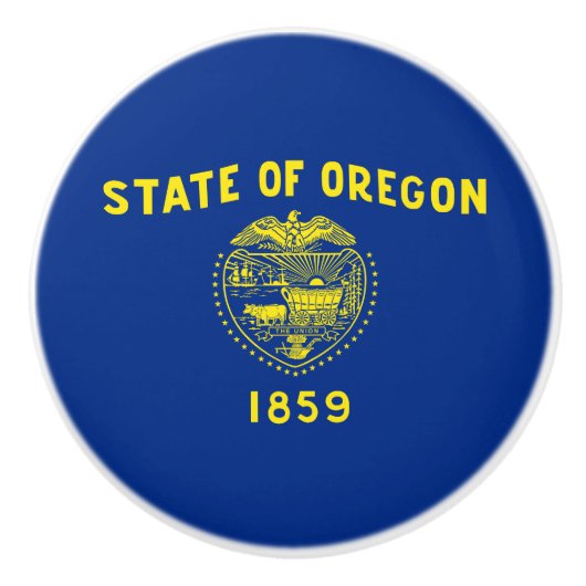 vlag van Oregon Keramische Knop (Voorkant)