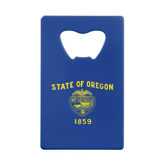 Vlag van Oregon Kredietkaart Flessenopener (Achterkant)