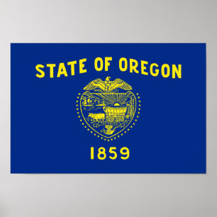 Vlag van Oregon Poster
