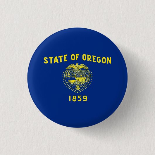 vlag van Oregon Ronde Button 3,2 Cm (Voorkant)