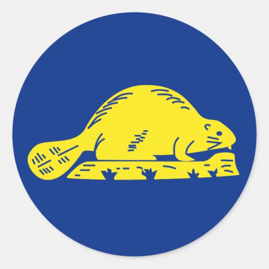 vlag van Oregon Ronde Sticker (Voorkant)