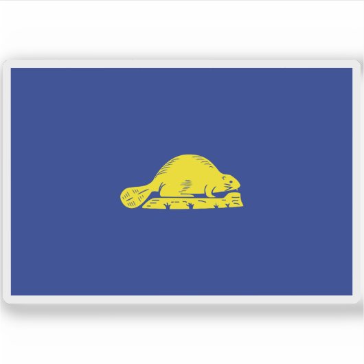 Vlag van Oregon Sticker (Voorkant)
