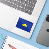Vlag van Oregon Sticker (Laptop met iPhone)