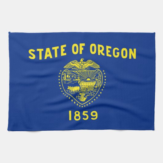 vlag van Oregon Theedoek (Horizontaal)