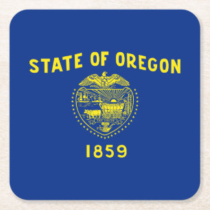 vlag van Oregon Vierkante Kartonnen Onderzetter