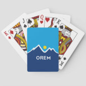 Vlag van Orem, Utah paar manchetknopen Pokerkaarten (Achterkant)