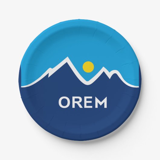 Vlag van Orem, Utah Papieren Bordje (Voorkant)