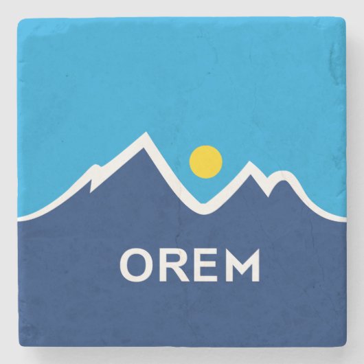 Vlag van Orem, Utah Stenen Onderzetter (Voorkant)