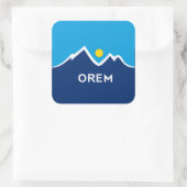 Vlag van Orem, Utah Vierkante Sticker (Tas)