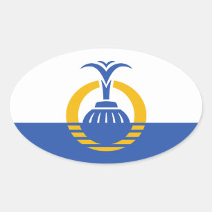 Vlag van Orlando, Florida Ovale Sticker