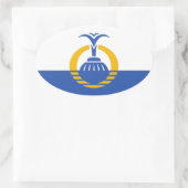 Vlag van Orlando, Florida Ovale Sticker (Tas)