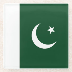 Vlag van Pakistan Glazen Onderzetter