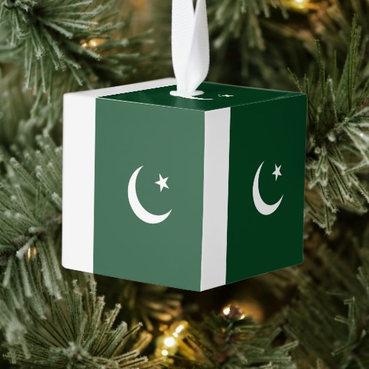Vlag van Pakistan Kubus Ornament (Boom)