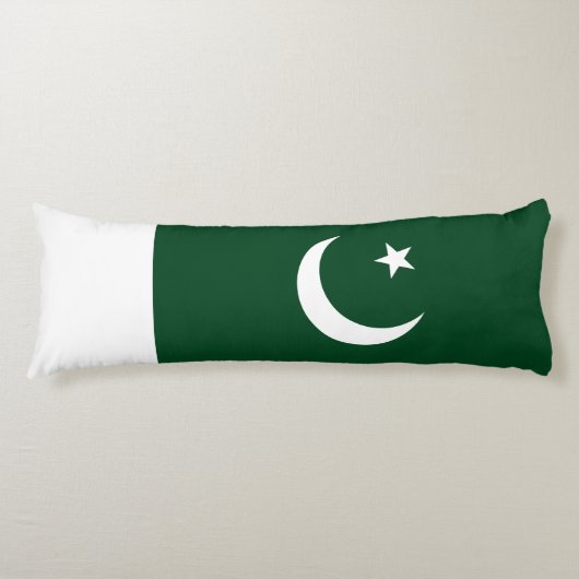 Vlag van Pakistan Lichaamskussen (Voorkant)