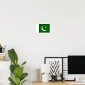 Vlag van Pakistan Poster (Thuiskantoor)
