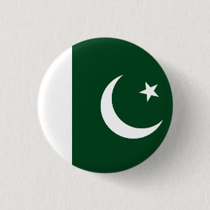 Vlag van Pakistan Ronde Button 3,2 Cm