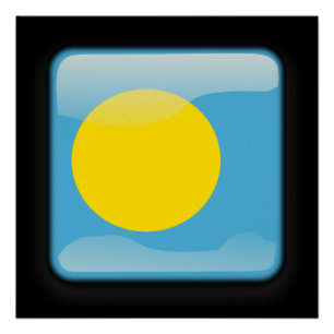 Vlag van Palau Perfect Poster