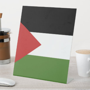 Vlag van Palestina Reclamebord Met Voetstuk