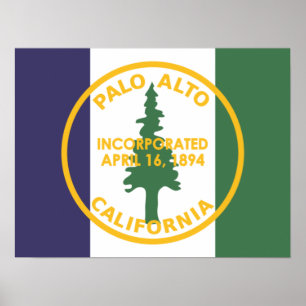 Vlag van Palo Alto, Californië Poster