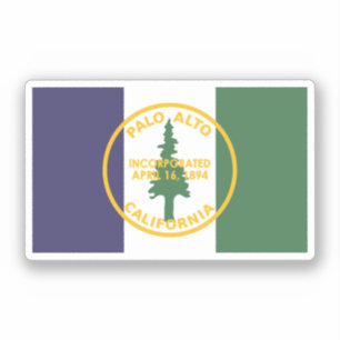 Vlag van Palo Alto, Californië Sticker