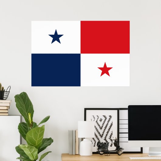 Vlag van Panama Poster (Thuiskantoor)