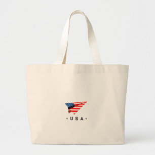 Vlag van papieren vliegtuig uit de VS Grote Tote Bag