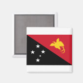 Vlag van Papoea-Nieuw-Guinea Magneet (Voorkant / Achterkant)