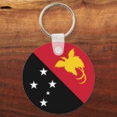Vlag van Papoea-Nieuw-Guinea Sleutelhanger (Voorkant)