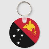 Vlag van Papoea-Nieuw-Guinea Sleutelhanger (Achterkant)
