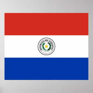 Vlag van Paraguay Poster