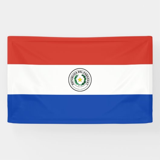Vlag van Paraguay Spandoek (Horizontaal)