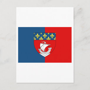 vlag van Parijs Briefkaart