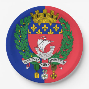 Vlag van Parijs, Frankrijk Papieren Bordje