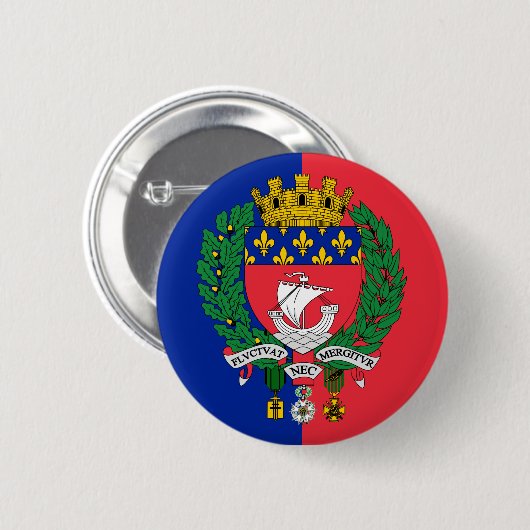 Vlag van Parijs, Frankrijk Ronde Button 5,7 Cm (Voorkant /achterkant)