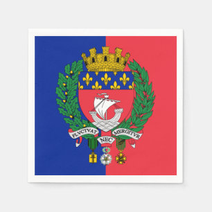 Vlag van Parijs, Frankrijk Servet