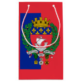 Vlag van Parijs, Frankrijk Small Gift Bag Klein Cadeauzakje (Achterkant)