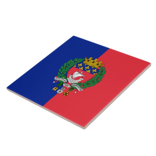 Vlag van Parijs (Frankrijk) Tegeltje (Zijkant)
