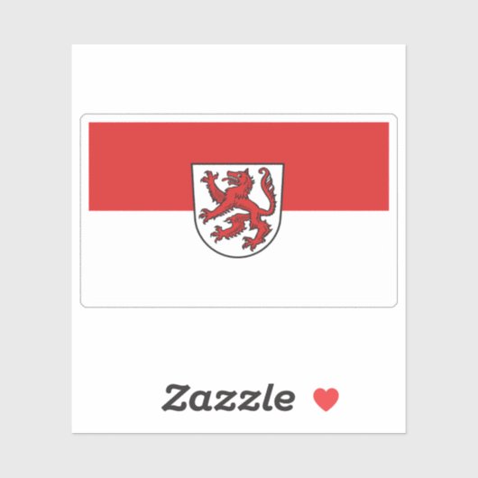 Vlag van Passau, Duitsland Sticker (Vel)