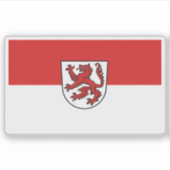 Vlag van Passau, Duitsland Sticker (Voorkant)