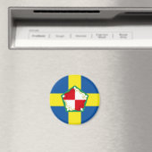 Vlag van Pembrokeshire Magnet Magneet (Insitu (Vaatwasser))