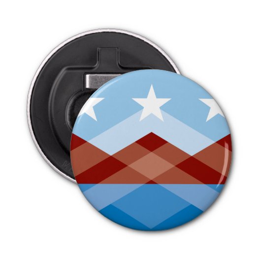 Vlag van Peoria, Arizona Button Flesopener (Voorkant)