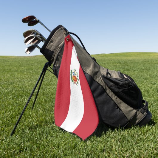 Vlag van Peru Golfhanddoek (Groen)