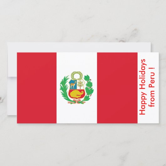 Vlag van Peru, prettige feestdagen (plural:) van Feestdagenkaart (Voorkant)