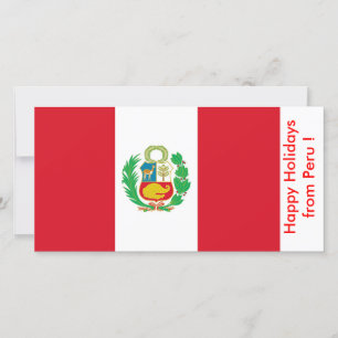 Vlag van Peru, prettige feestdagen (plural:) van Feestdagenkaart