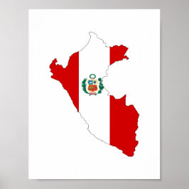 vlag van peru - symbool poster