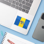 Vlag van Philadelphia, Pennsylvania Sticker (Laptop met iPhone)