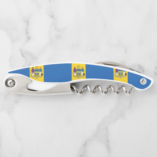 Vlag van Philadelphia, Pennsylvania Waiter's Corks Kurkentrekker (Voorkant)